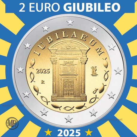 . 1 aaaaaaacoin @12/MARZO Envío@ ITALIA 2 EUROS 2025 JUBILEO - PUERTA SANTA en ROMA 1ª MONEDA CONMEMORATIVA Italy IUBILAEUM