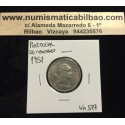 PORTUGAL 50 CENTAVOS 1946 DAMA NICKEL EBC @RARA@ KM577