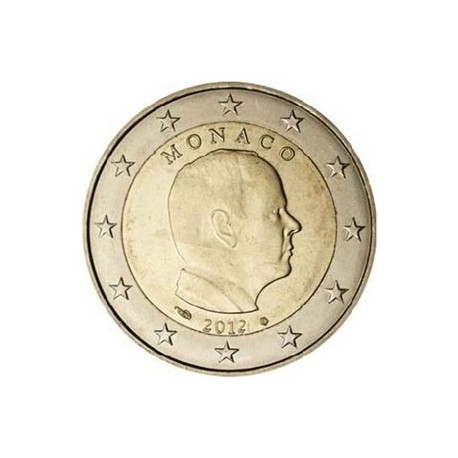 MONACO 2 EUROS 2012 ALBERTO I RARE UNC BIMETALLIC