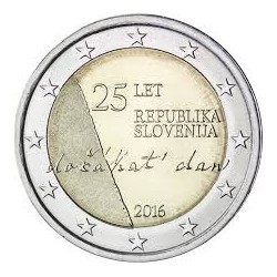 ESLOVENIA 2 EUROS 2016 INDEPENDENCIA 25 ANIVERSARIO SC MONEDA CONMEMORATIVA COIN SLOVENIA