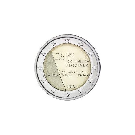 ESLOVENIA 2 EUROS 2016 INDEPENDENCIA 25 ANIVERSARIO SC MONEDA CONMEMORATIVA COIN SLOVENIA