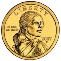 ESTADOS UNIDOS 1 DOLAR 2007 P INDIA SACAGAWEA MONEDA DE LATON SC USA $1 Dollar coin NATIVE