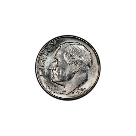 USA 10 CENTS DIME 1959 D ROOSVELT SILVER UNC