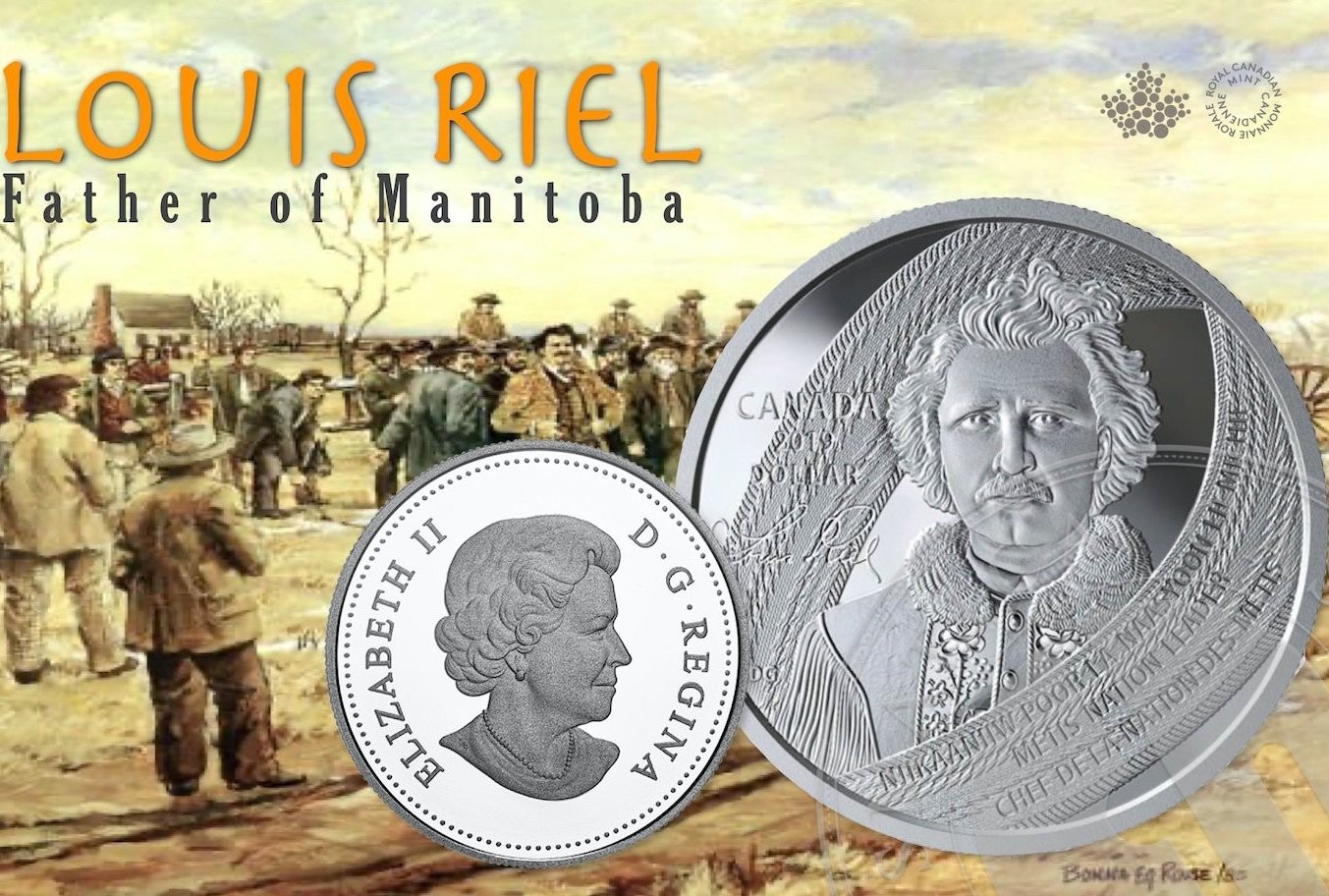 Canada 1 Dolar 2019 Louis Riel Father Of Manitoba Moneda De