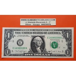 ESTADOS UNIDOS 1 DOLAR 1988 A Sello letra E CIUDAD de RICHMOND VIRGINIA GEORGE WASHINGTON Pick 480B SC USA $1 Dollar